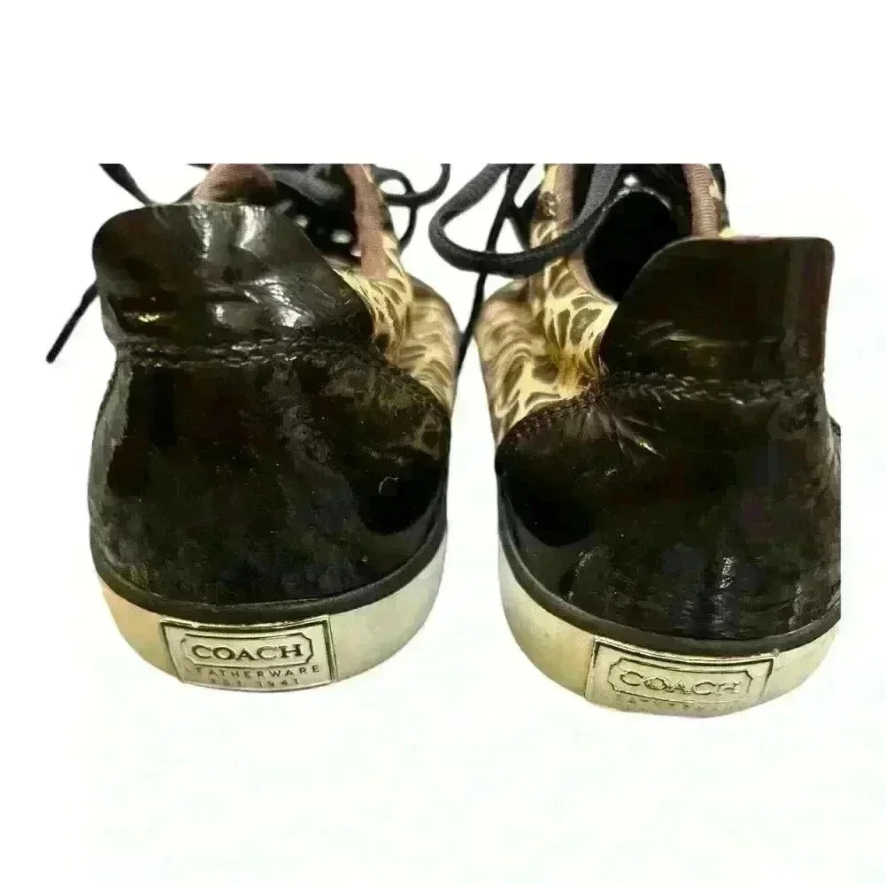 COACH Barrett Cheetah Print sneakers Size 6 B Women pre-loved good condition - Picture 7 of 12